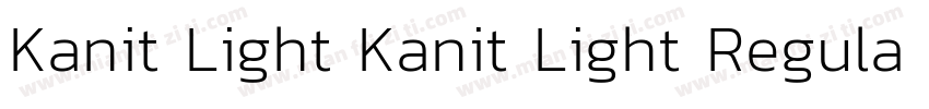 Kanit Light Kanit Light RegularVers字体转换